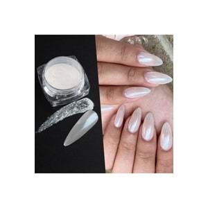 Nail Art Beyaz Inci Tozu
