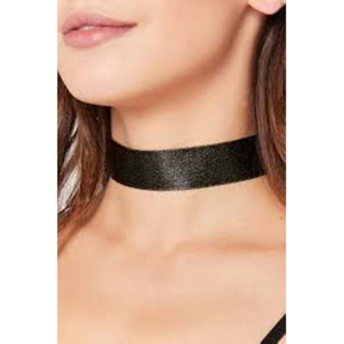 3 cm Siyah Saten Choker Kolye