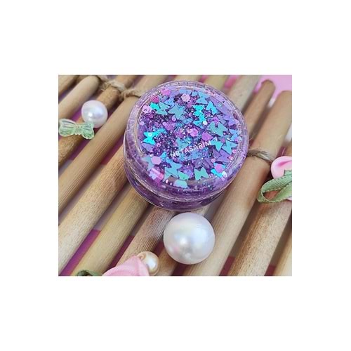 Glitter jel far kremsi yüz ve vücut simi kelebekli