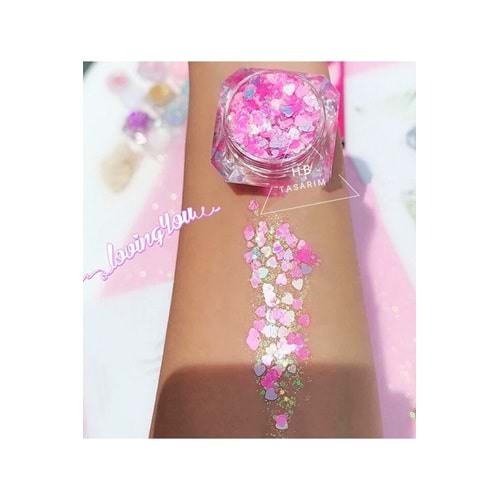 Glitter Jel Kalpli Far Simli Kremsi Yüz Ve Vücut Simi