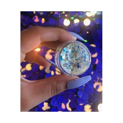 Beyaz Glitter Jel Göz Farı -yüz Ve Vücut Simi