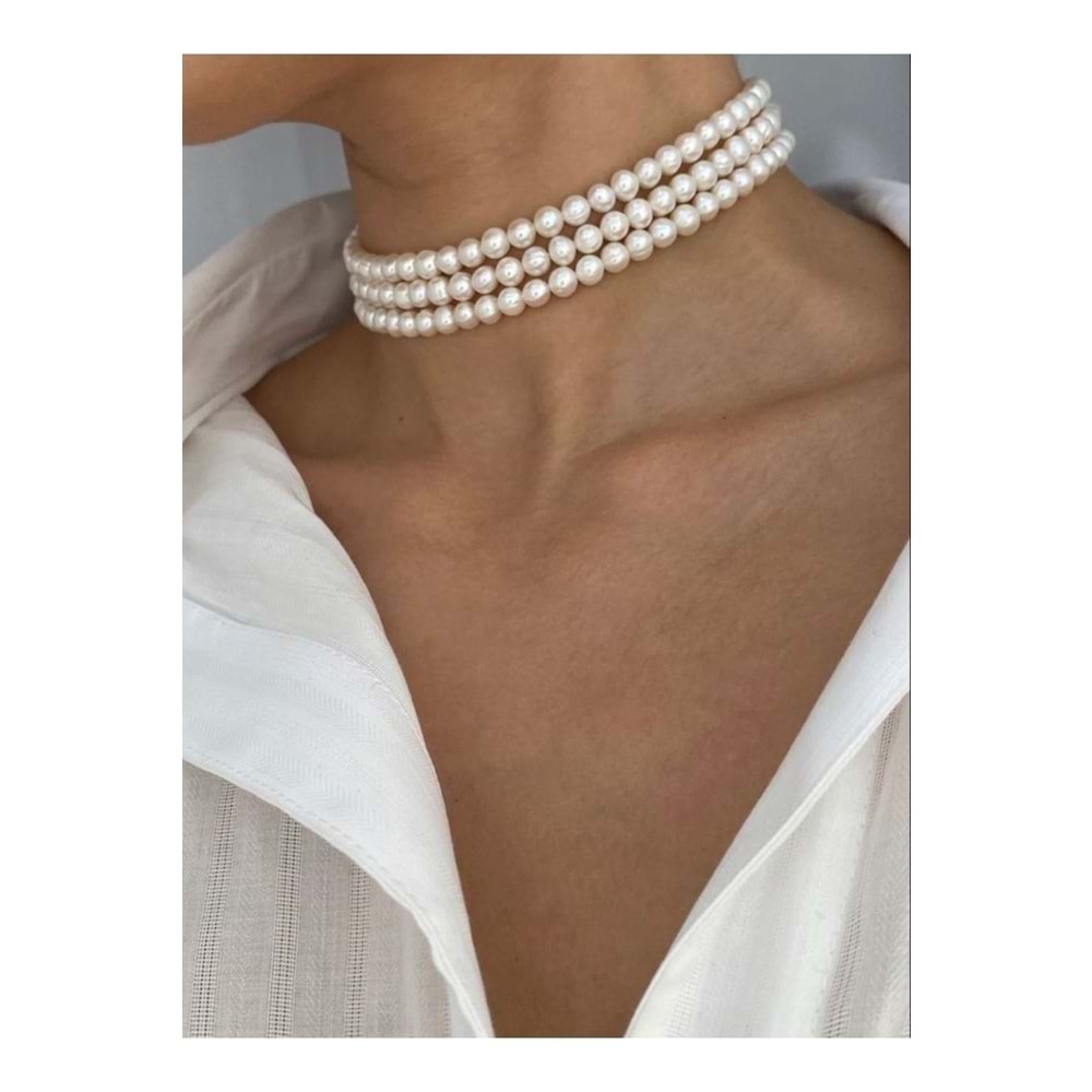 Inci tasma choker kolye