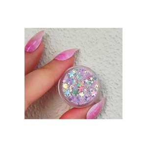 Parlak Glitter Pembe Glitter Jel Far Sim Yüz Ve Vücut Simi-diamante Pink