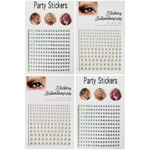 Vücut Ve Yüz Taşı Stickers Makyaj Taşı Yapışkan Festival Taşı Kristal Yüz ve SAÇ TAŞLARI 4'lü SET