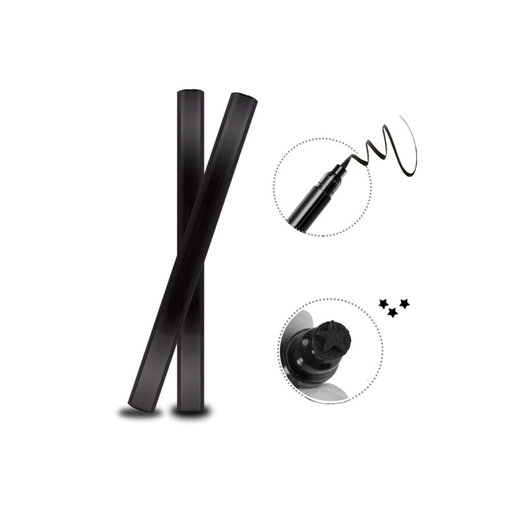 Çift Uçlu Yıldız Desenli Eyeliner