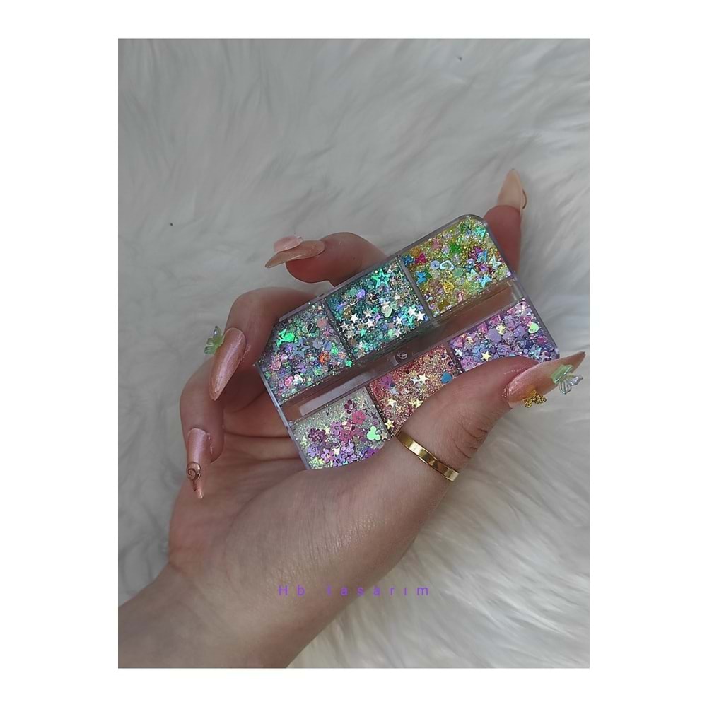 Glitter Jel Far Paleti Simli Kremsi Palet Far 2