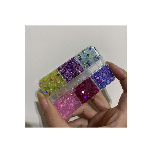 Glitter Jel Far Paleti 6’lı