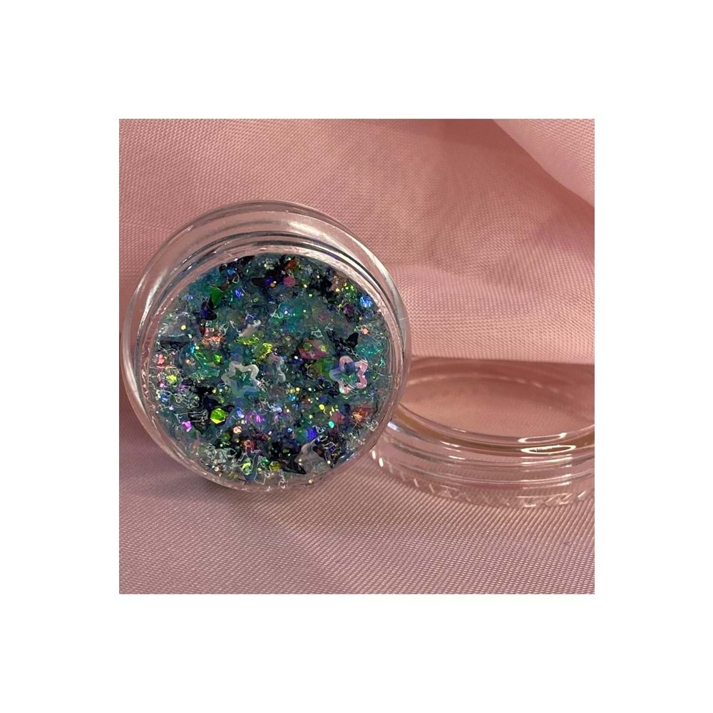 Glitter Jel Far Parıltı Sim -20 Aqua Butterfly