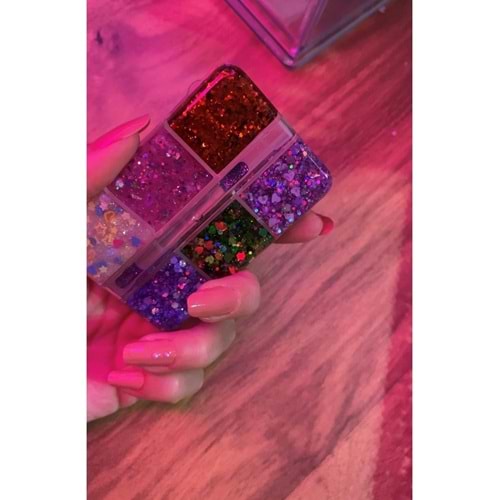 Glitter Jel Far Paleti 6’lı