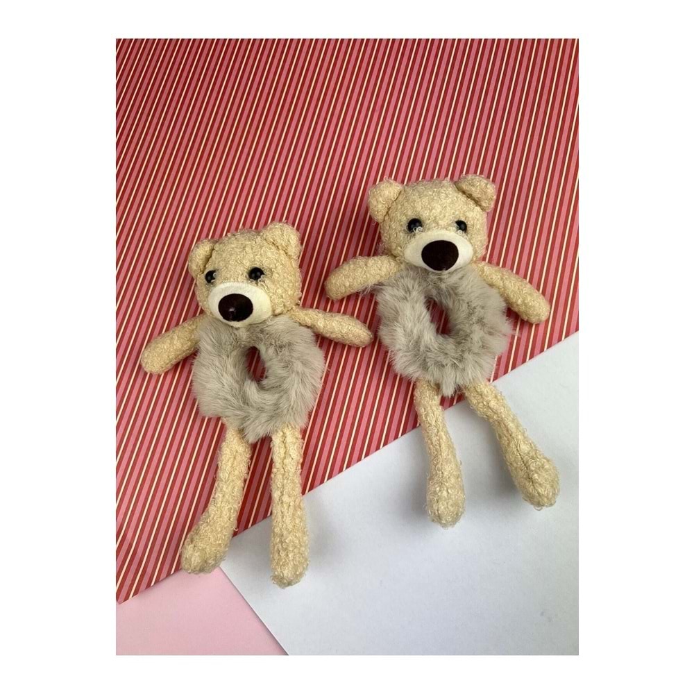 Teddy Bear Peluş Ayıcıklı Kürklü Simit Toka