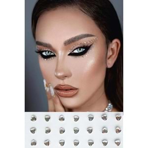 100 Adet Işıltılı Kalp Sticker Kendinden Yapışkanlı Mücevher Tırnak Yüz Ve Vücut Mücevher Çıkartma