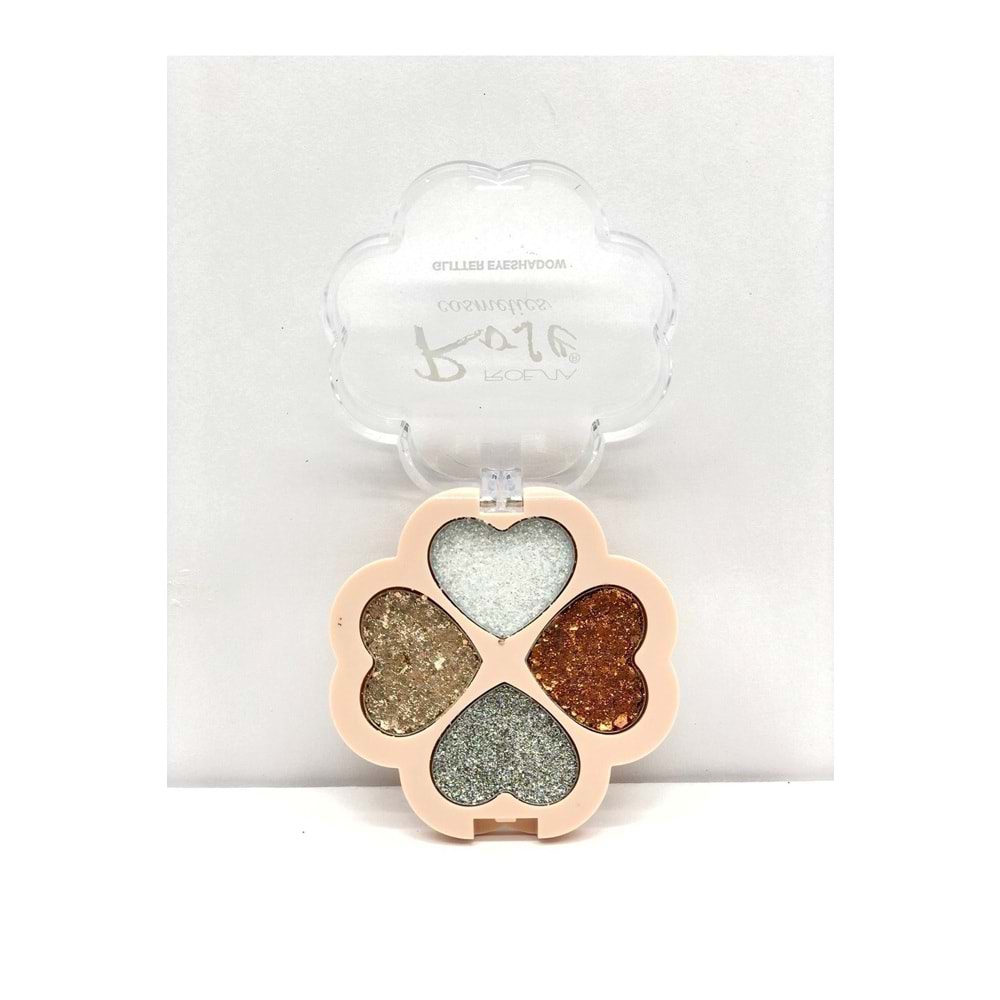 Rose 4'lü Kalpli Glitter - Glıtter Eyeshadow No:1