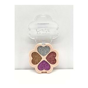 Rose 4'lü Kalpli Glitter - Glıtter Eyeshadow No:4