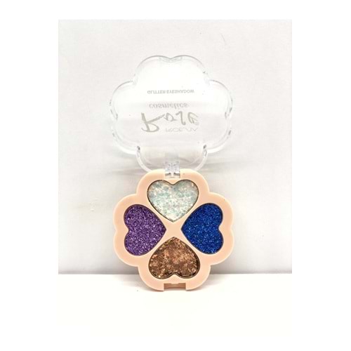 Rose 4'lü Kalpli Glitter - Glıtter Eyeshadow
