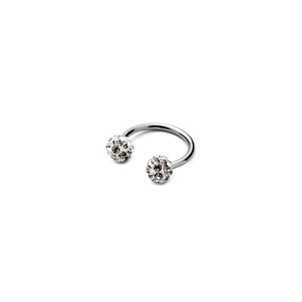 316l Cerrahi Çelik 10 Mm Şambala Hamur Beyaz Taş Diş,dudak,kıkırdak,tragus,kaş,kulak Smile Piercing