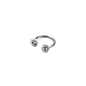 316l Cerrahi Çelik 10 Mm Şambala Hamur Beyaz Taş Diş,dudak,kıkırdak,tragus,kaş,kulak Smile Piercing