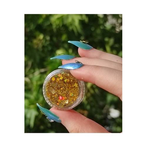 Glitter Jel Far Simli Gold(SARI) Parlak Glitter