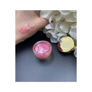 Jel Formlu Parlak Glitter Far Pink