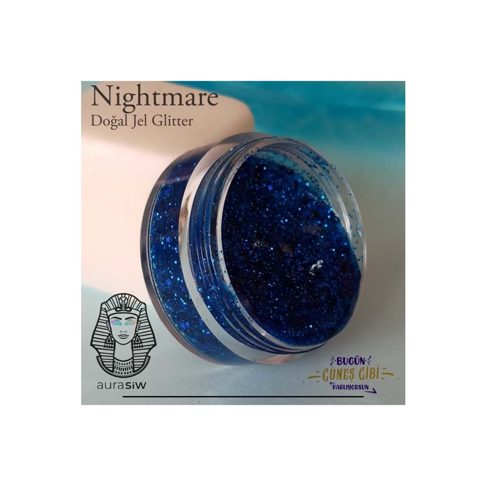 Nightmare - Jel Formlu Doğal Glitter