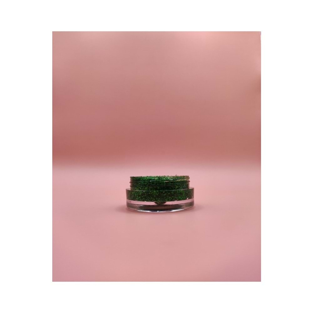 Mini Doğal Jel Glitter - Green 5ml