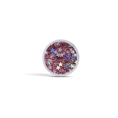 Jel Formlu Parlak Glitter - French Rose Star 5ml