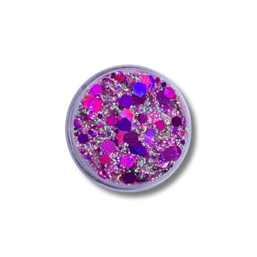 Jel Formlu Parlak Glitter Magic Purple