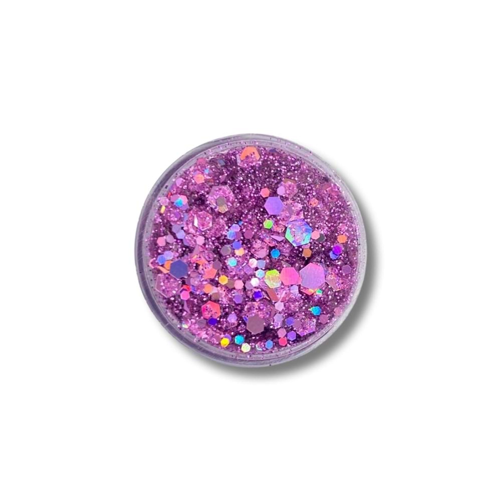 Jel Formlu Parlak Glitter Jade Pink