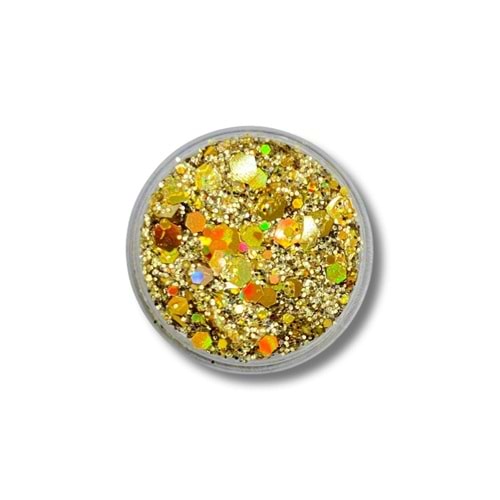 Jel Formlu Parlak Glitter - Laser Gold
