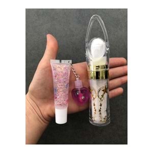 Kalpli Dudak Parlatıcısı Ve Vücut Simi Seti Lip Gloss Lip Balm Lip Oil Shiny
