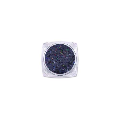 Epoksi Süsleme Glitter Altıgen Siyah Renkli Pul 5gr