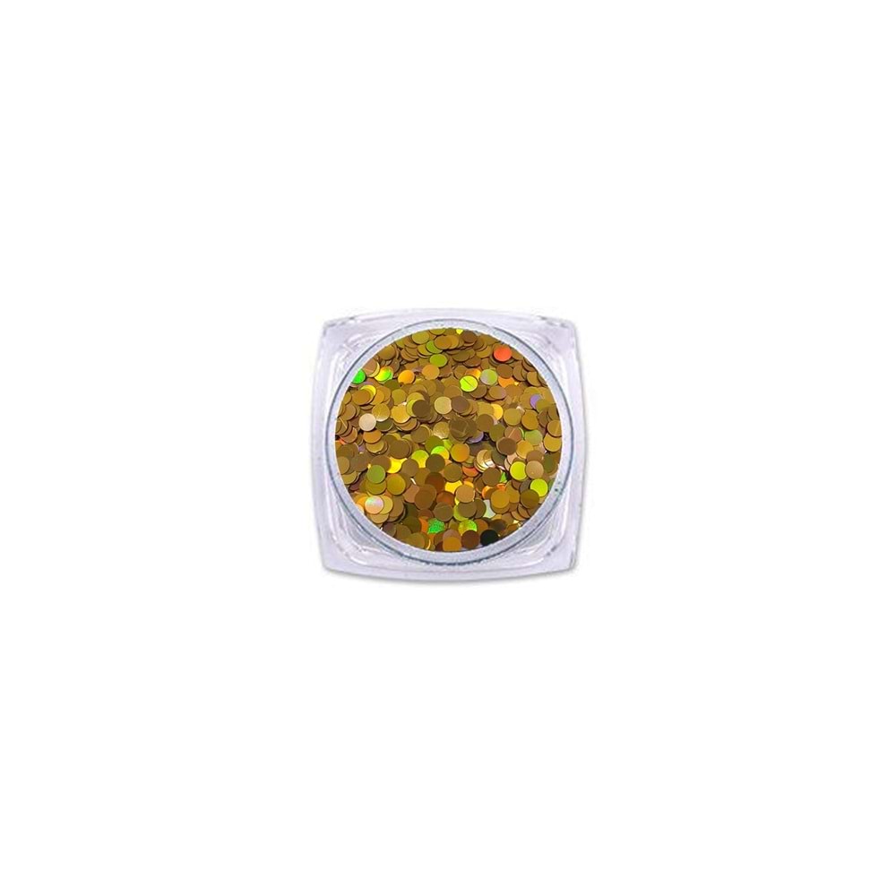 Epoksi Süsleme Glitter Yuvarlak Gold Pul 5gr