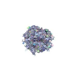 Epoksi Süsleme Glitter Pul Kelebek Pul Gümüş 5 Gr