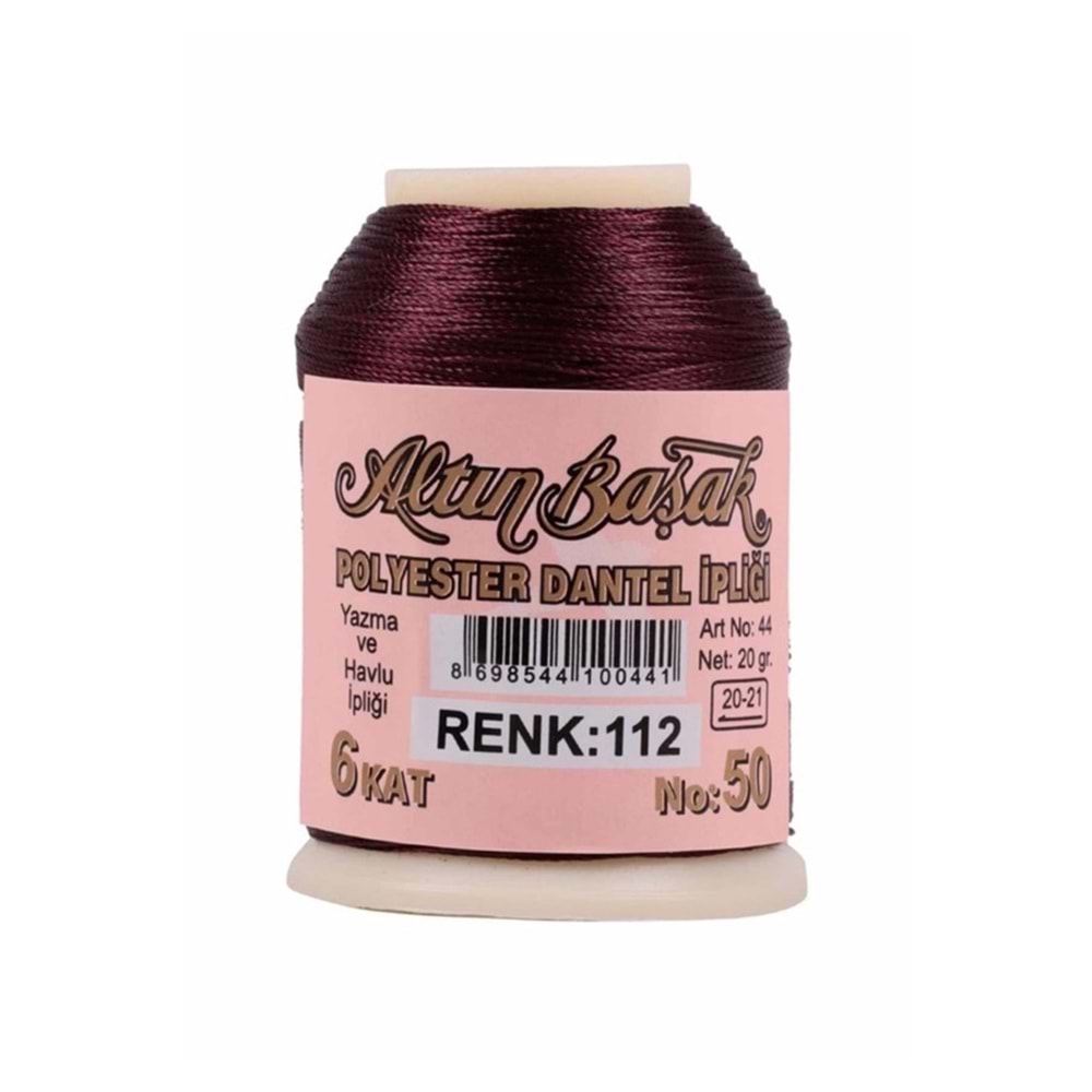 Polyester Oya Ve Dantel Ipliği 20 Gr No:50 6 Kat - 112