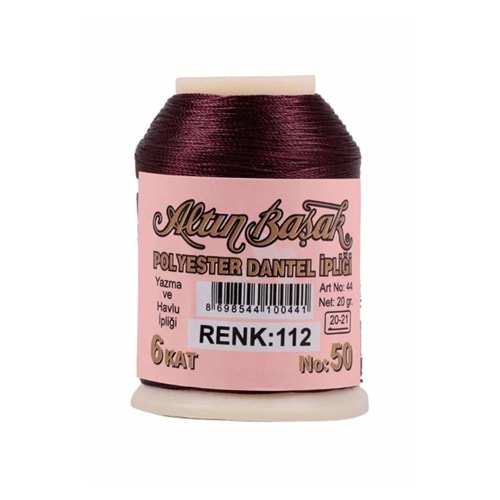 Polyester Oya Ve Dantel Ipliği 20 Gr No:50 6 Kat - 112