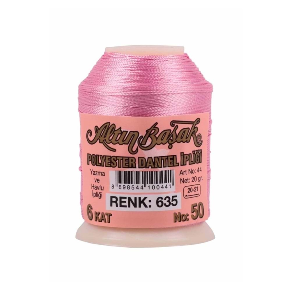 Polyester Oya Ve Dantel Ipliği 20 Gr No:50 6 Kat - 635