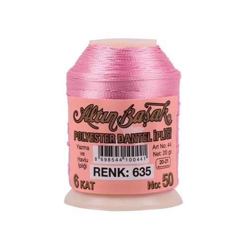 Polyester Oya Ve Dantel Ipliği 20 Gr No:50 6 Kat - 635