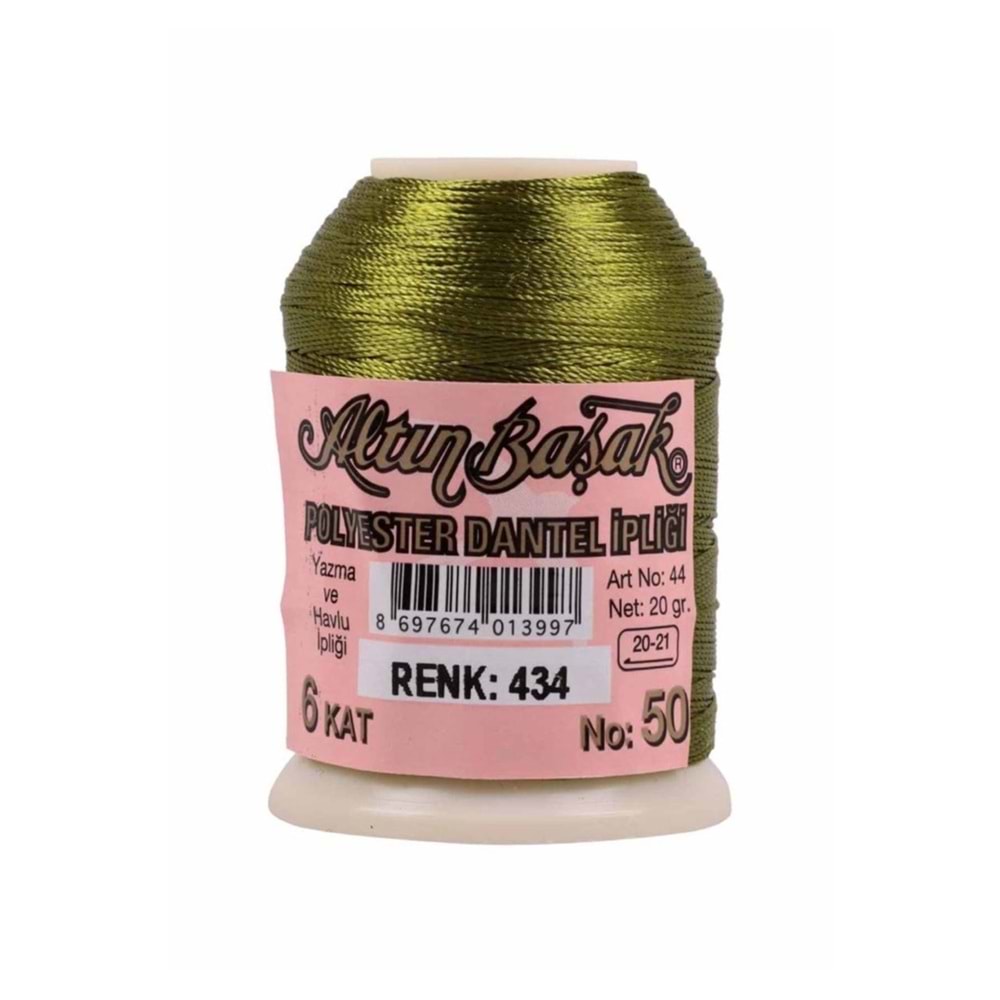 Polyester Oya Ve Dantel Ipliği 20 Gr No:50 6 Kat - 434