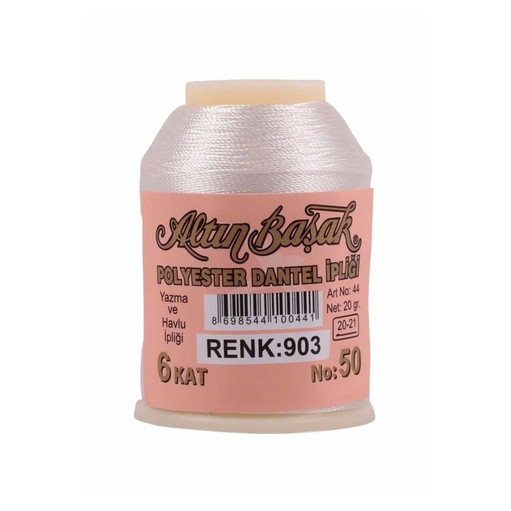 Polyester Oya Ve Dantel Ipliği 20 Gr No:50 6 Kat - 903