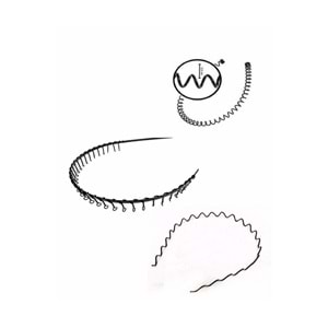 Sporcu Yaylı Taraklı Zigzag Tel Taç 3' Lü Set Unisex