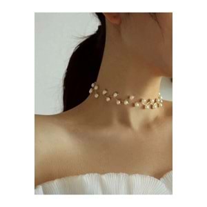 Inci Detaylı Choker Kolye