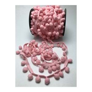 Bade Şerit Ponpon 5 Metre Soft Pembe
