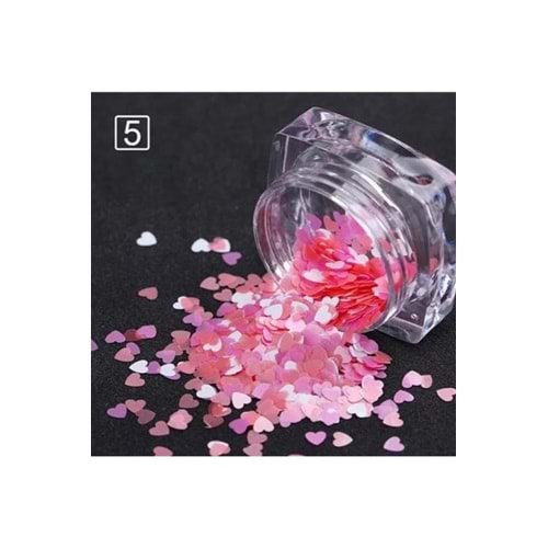 Nail Art Kalp Şekilli Pul (40555-5)