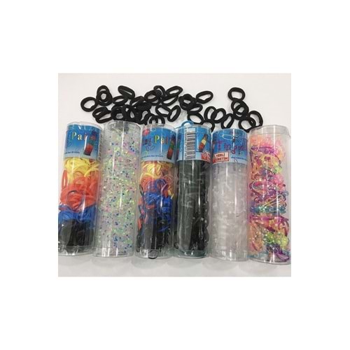 6 Kutu Örgü Lastik Ve 24 Adet Siyah Küçük Havlu Lastik Toka