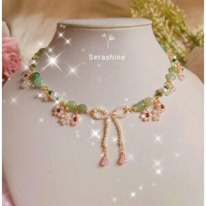 Y2K Fairycore coquette yenitrend fiyonk ✨detaylı vintage kolye