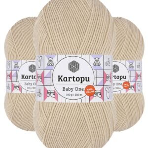 Baby One K855 (bej) Anti-pilling El Örgü Ipi/yünü 5 Adet