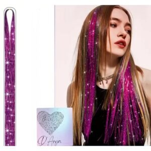 DD288 Işıltılı Simli Tinsel Saç Uzatma Pembe