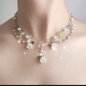 Tulip necklace&lale figürlü tasarım kolye