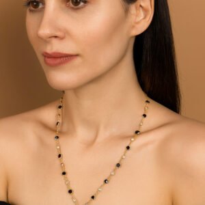 Trend Model "y" Kolye Kadın Kolye "siyah Taşlı"