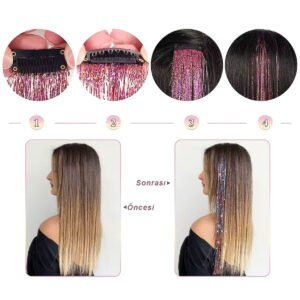 Fırsat Byr Klipsli Hair Tinsel Saç Simi / Htk15 Yeni