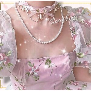 Fransız Fairycore coquette yenitrend kolye